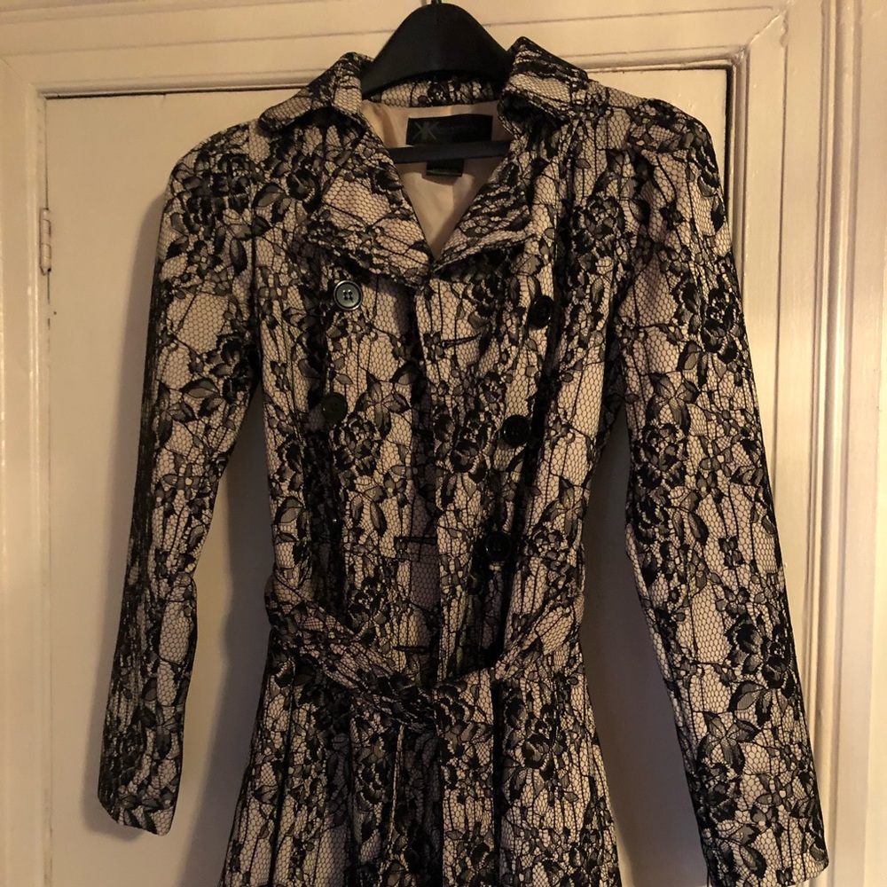 Kardashian Kollection Lace Pea Coat